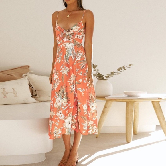 Womens Summer Sexy Sling Dress Hollow Cut Out Belly Slit Beach Casual Dress 2X - Picture 2 of 13